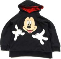 Černá mikina s Mickeym a kapucí zn. George 