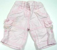 Růžové plátěné oteplené kalhoty zn. Bhs