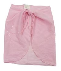Růžová plážová sukně s flitry zn. Primark