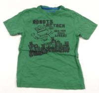 Zelené tričko s robotem zn. Rebel 