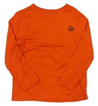 Oranžové triko s výšivkou zn. F&F