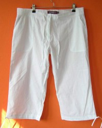 Dámské bílé 3/4 plátěné kalhoty zn. Denim