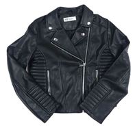 Černá koženková bunda zn. H&M