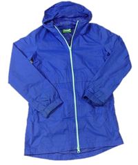 Modrý funkční šusťákový podzimní kabát s kapucí zn. Mountain Warehouse
