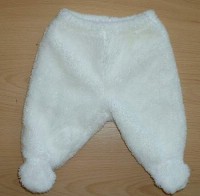 Bílé chlupaté oteplené kalhoty se šlapičkami zn. Gap