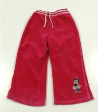 Růžové sametové kalhoty s Minnie zn. Disney 