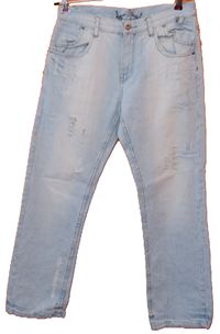 Pánské světlemodré riflové kalhoty s prošoupáním vel. 32R 