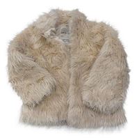 Světlerůžový kožešinový kabát zn. M&S