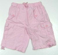 Růžové lněné 7/8 kalhoty zn. Next