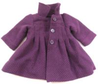 Purpurovo-fialový vlněný kabátek 