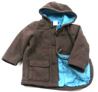 Šedý fleecový zateplený kabát s kapucí zn. M&Co.