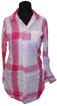 Dámská růžovo-bílá kostkovaná noční košile zn. F&F 