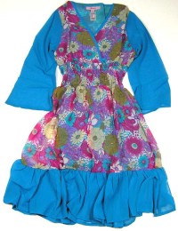 Outlet - Dámské modré šaty s květy zn. Monsoon