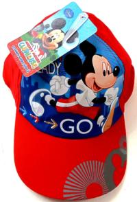 Nové - Červená plátěná kšiltovka s Mickeym zn. Disney 