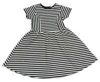 Černo-bílé pruhované vzorované šaty zn. Bhs