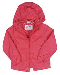 Růžová šusťáková jarní bunda s kapucí zn. Impidimpi