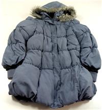 Šedomodrá šusťáková zimní bunda s kapucí zn. Y.d