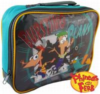 Nové - Zeleno-šedá svačinová thermo taška s Phineas and Ferb zn. Disney