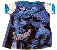 Modro-šedo-tyrkysové tričko s Batmanem 