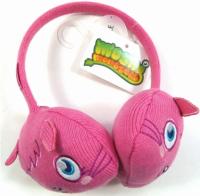 Nové - Růžové klapky na uši s Moshi Monsters