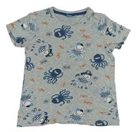 Šedé tričko s chobotnicemi zn. Kiki&Koko