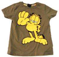 Khaki tričko s Garfieldem zn. H&M