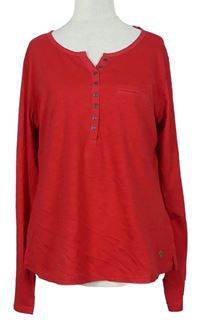 Dámské červené triko s knoflíčky zn. Multiblu
