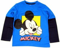 Outlet - Modro-tmavomodré triko s Mickeym zn. Disney