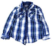 Modro-bílá kostkovaná košile zn. F&F
