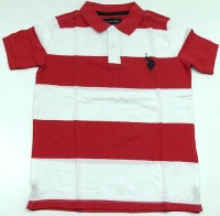 Outlet - Červeno-bílé pruhované tričko s límečkem zn. Ralph Lauren
