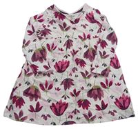 Smetanovo-růžové květované bavlněné šaty zn. F&F