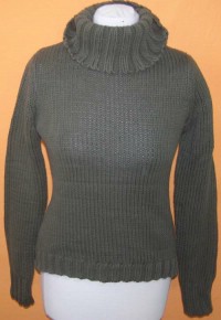 Dámský khaki svetr s rolákem zn. Esprit