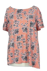 Dámské růžové květované tričko s kamínky zn. Dorothy Perkins 