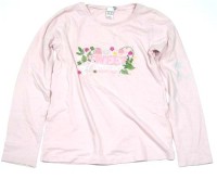 Růžové tričko s nápisem zn. H&M