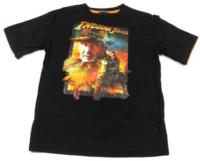 Černé tričko s potiskem Indiana Jones zn.Ladybird 