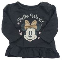 Tmavošedé triko Minnie zn. Disney