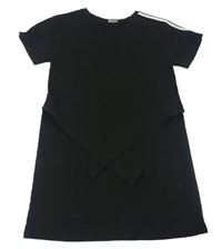 Černé teplákové šaty s páskem zn. F&F