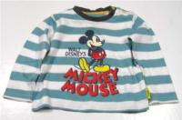 Modro-bílé pruhované triko s Mickeym zn. Disney+George