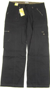 Outlet - Dámské šedé plátěné kalhoty