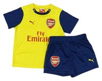 2set - Hořčicovo-tmavomodré fotbalové tričko + tmavomodré kraťasy - Arsenal FC zn. Puma