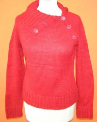 Dámský červený svetr s rolákem zn. Dorothy Perkins
