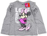 Nové - Šedé triko s Minnie zn. Disney 