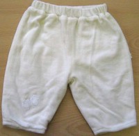 Bílé sametové oteplené kalhoty