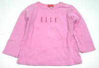 Růžové triko s nápisem zn. Elle