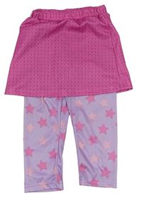 Kostým - Lila-růžové legíny se sukní a hvězdami zn. Disney