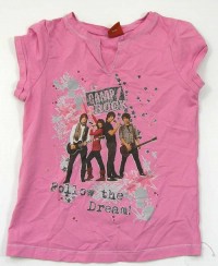 Růžové tričko s potiskem Camp Rock zn. Disney+George