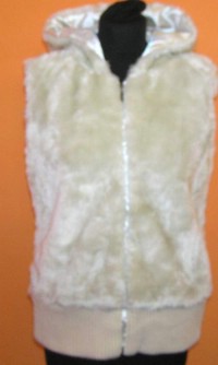Dámská béžová vesta s kapucí zn. Tammy