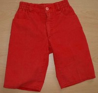 Červené 3/4 manžestrové kalhoty
