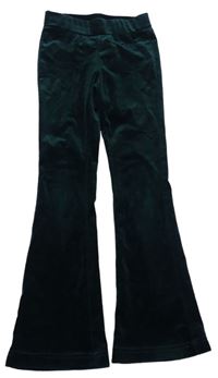 Smaragdové flare sametové kalhoty zn. COOLCAT