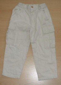 Béžové riflové kalhoty s kapsami